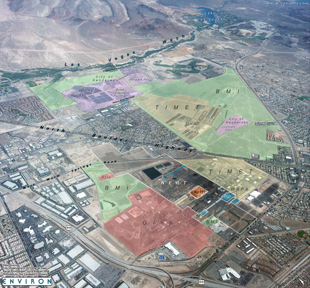 Some of the companies which operate out of the BMI Complex include Olin Chlor Alkali, NERT, and TIMET.